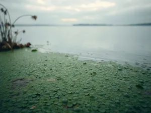 Gęsty polski las o złotej godzinie z mchem na pniach i delikatną mgłą między drzewami, oddający nastrojowy klimat przyrody.