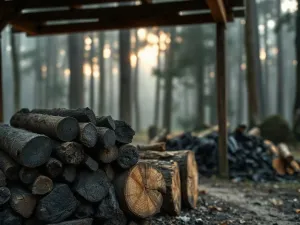 Spokojny krajobraz jeziora o wschodzie słońca z liliami wodnymi i trzcinami, ukazujący bogactwo ekosystemu wodnego.